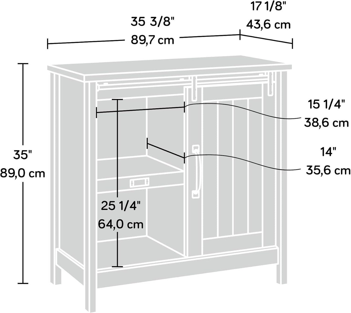 Craftsman Oak Storage Cabinet S586824