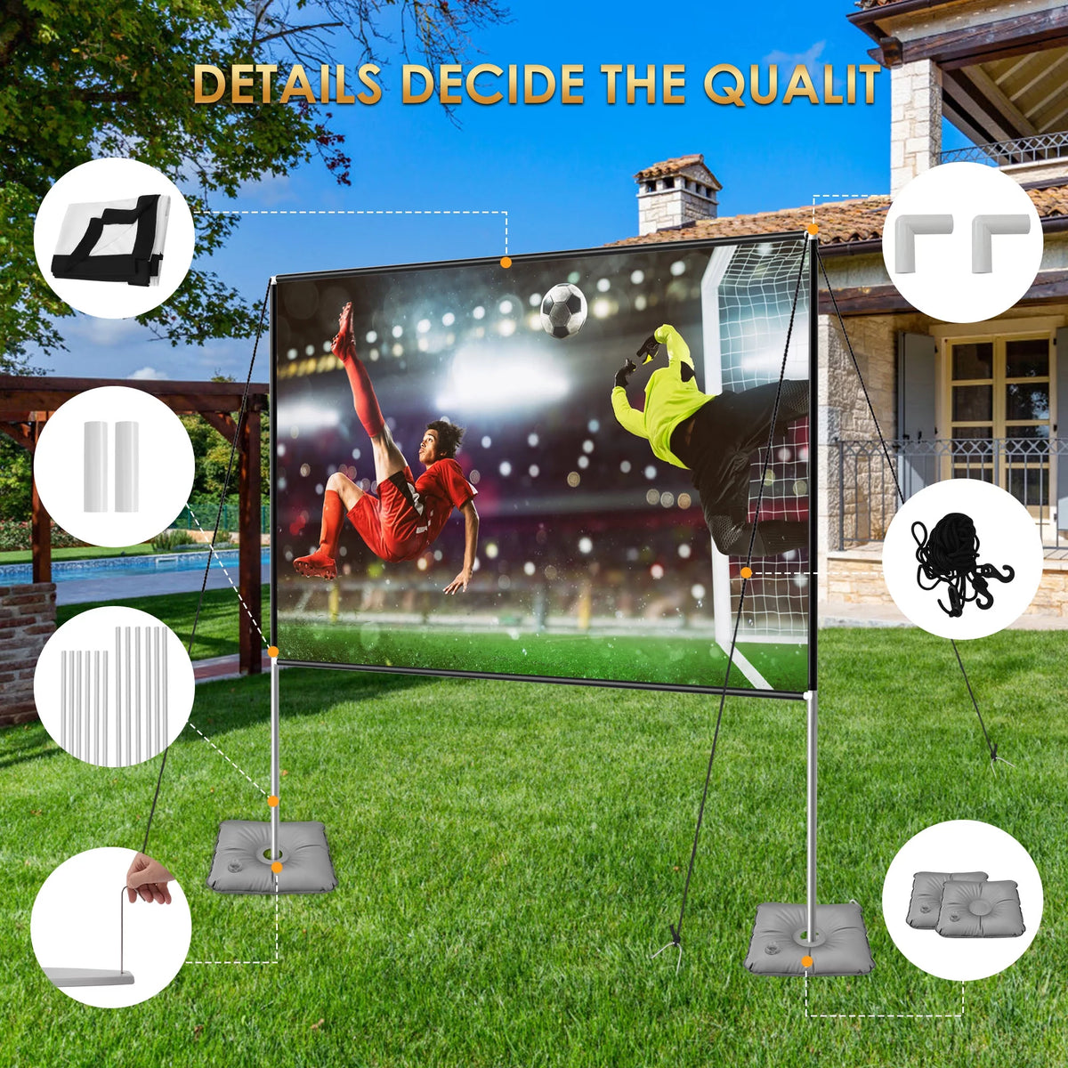 100inch Portable Projector Screen with Stand B713