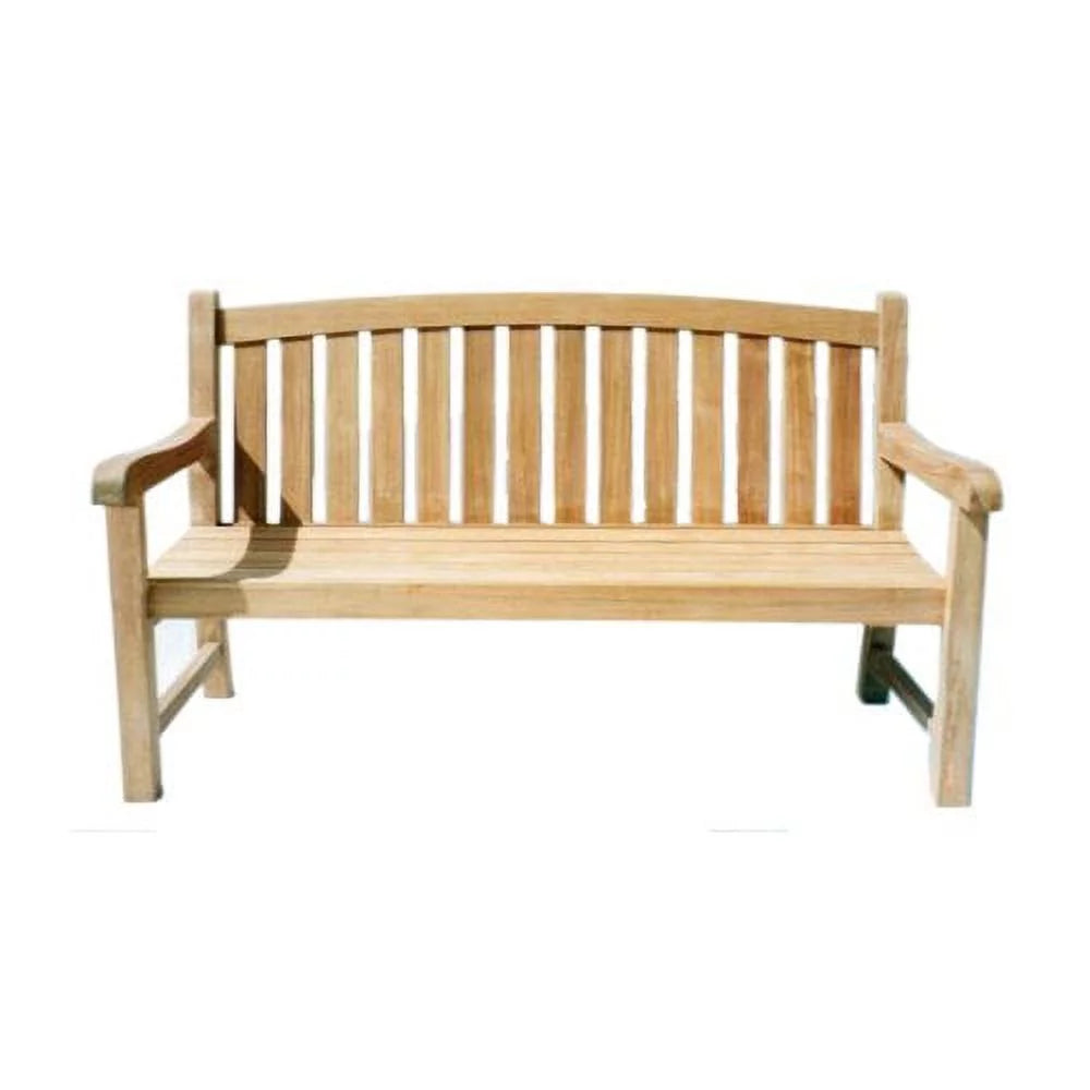 Solid Teak 2 Seater Bench V228686