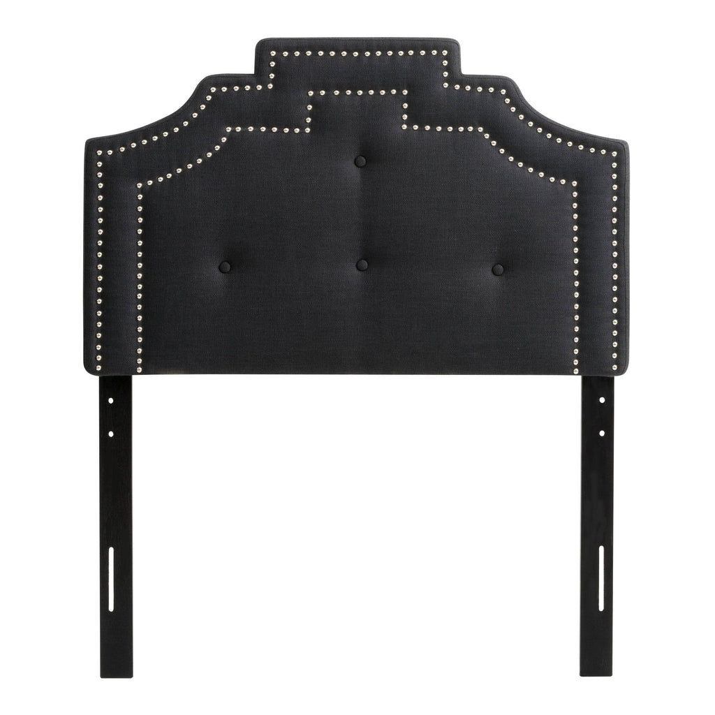 Dark Grey Button Tufted Headboard Q28468