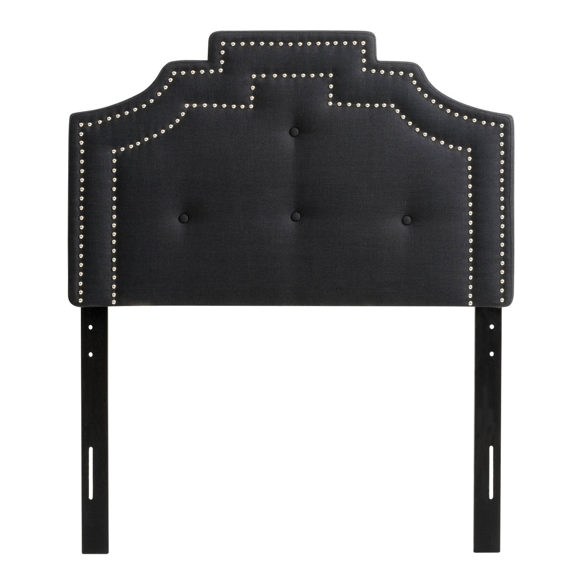 Dark Grey Button Tufted Headboard Q28468