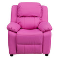 Pink Vinyl Upholstered Recliner V1141