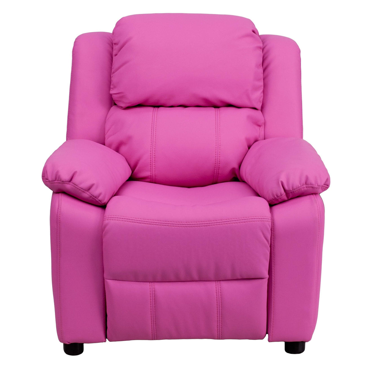 Pink Vinyl Upholstered Recliner V1141