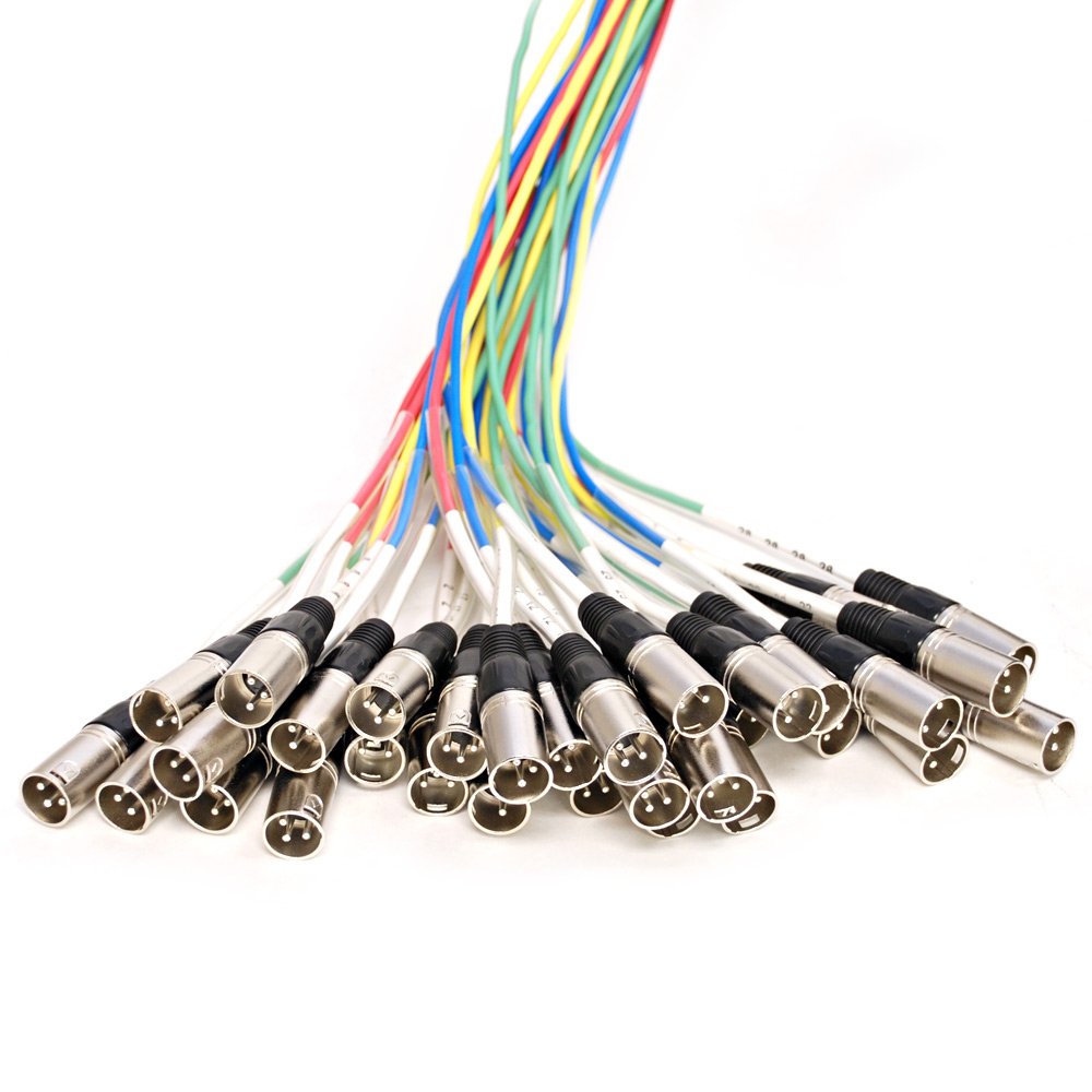 32 Channel XLR TRS Combo Splitter Snake Cable with two 15' XLR trunks O980