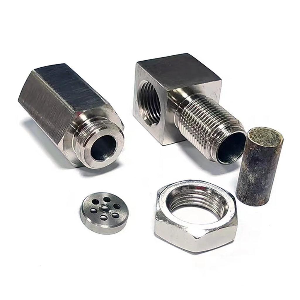 5 Pcs M18x1.5 90-Degree 304 Stainless Steel 02 Sensor Adapter M67136