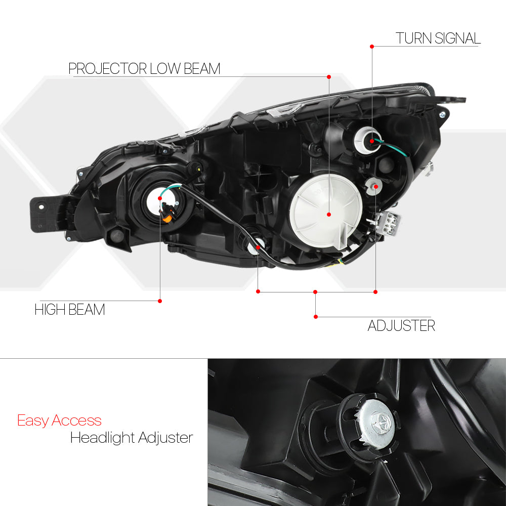 Chrome Projector Headlight Assembly for 2010-2014 Subaru Outback and Legacy U5214