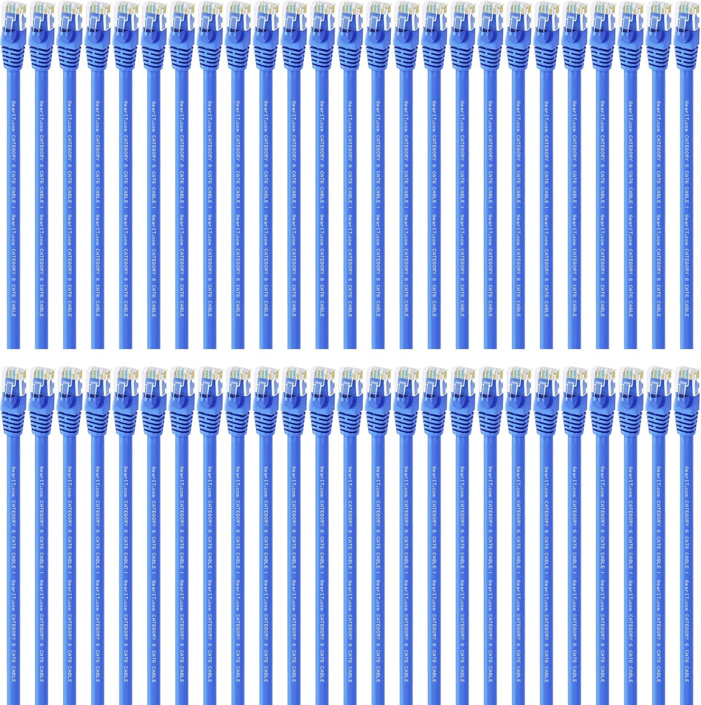 Cat 6 Ethernet Cable 1 ft 50-Pack Blue O841380