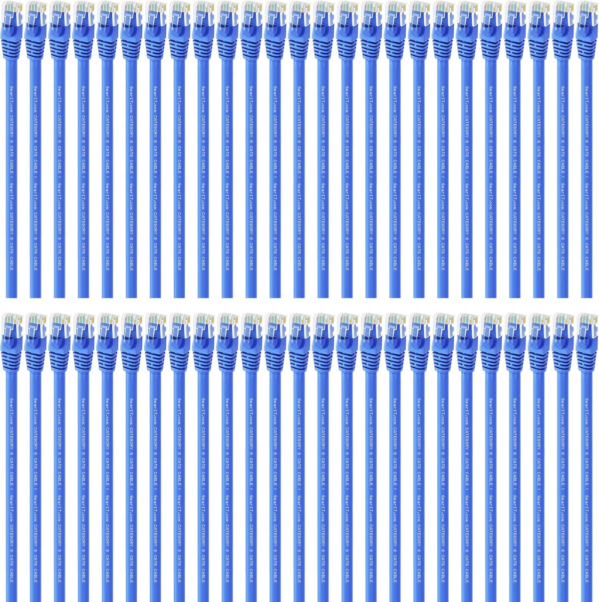 Cat 6 Ethernet Cable 1 ft 50-Pack Blue O841380
