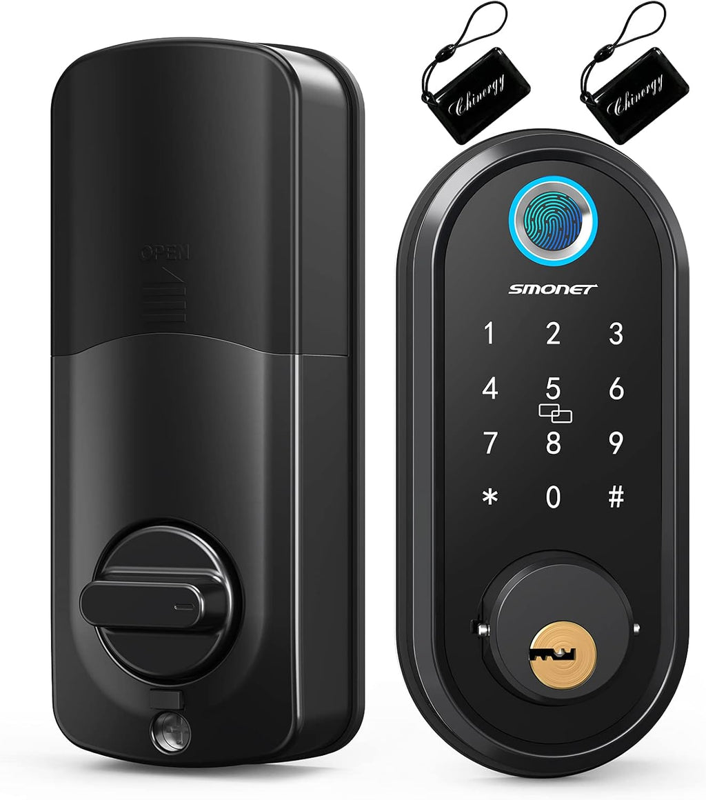 Keyless Entry Deadbolt Door Lock with Fingerprint Touchscreen Keypad Pack of 2 L4475