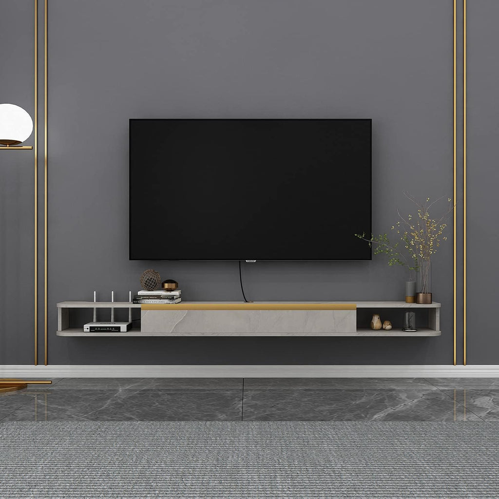 Wall-Mounted Floating TV Stand 47.6IN Light Gray I373901