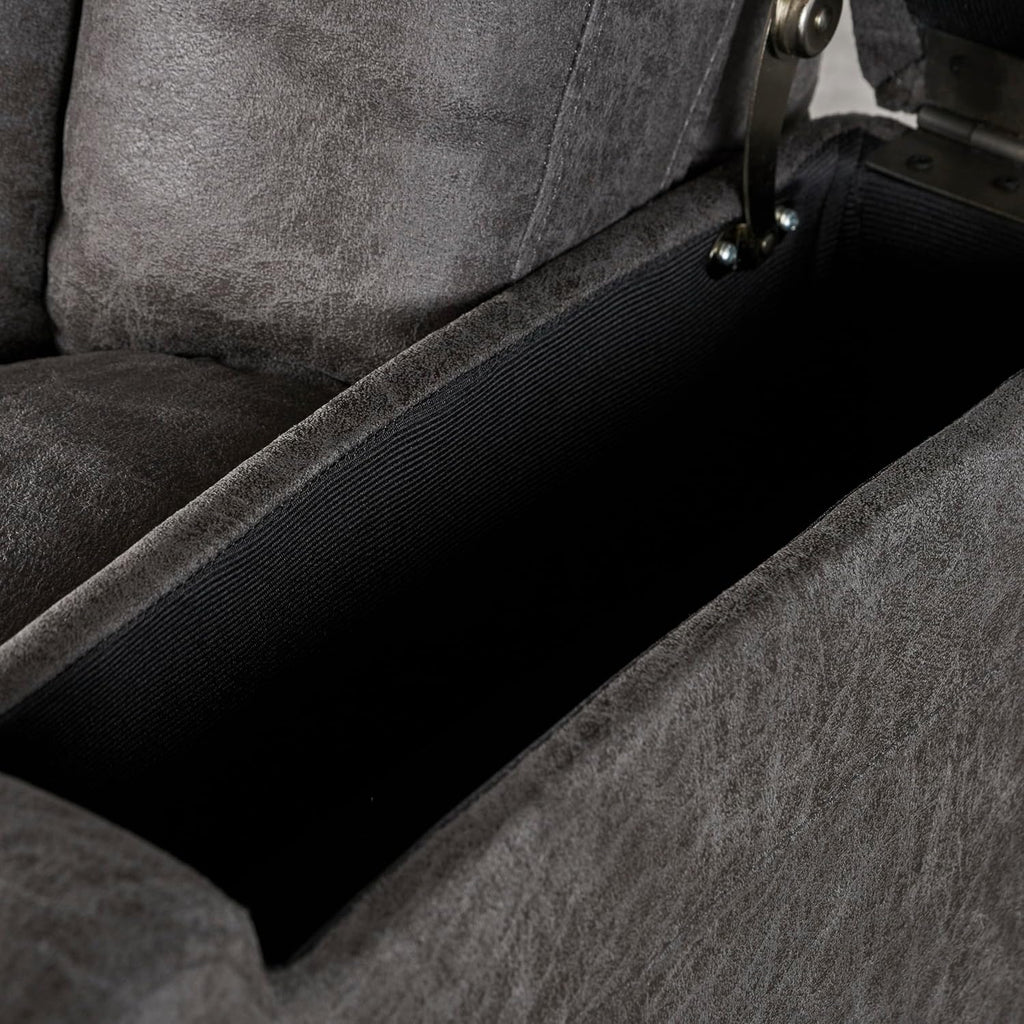 Power Recliner Chair with USB, Arm Storage, and Cup Holders R23147