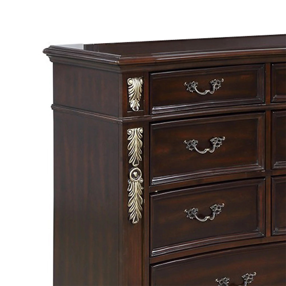 Brown 11 Drawer Wooden Dresser O778431