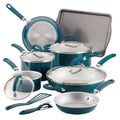 13pc Aluminum Nonstick Cookware Set Teal X917