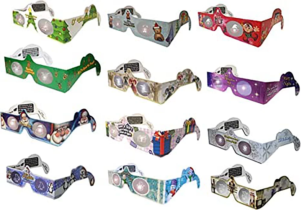 Christmas 3D Glasses 12 Pairs Variety Pack L335830