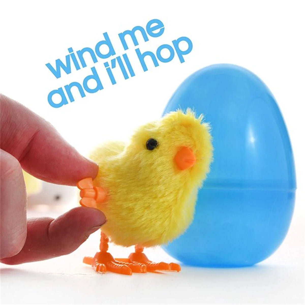 Easter Chain Rabbit Wind Up Toy 8PCS Plastic Egg Cartridge Toy V708