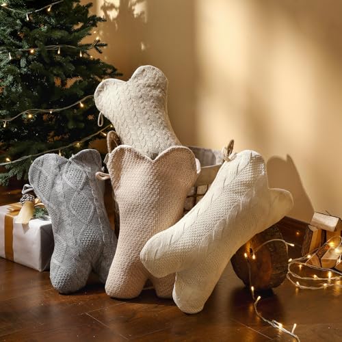 4 Pack 18 Inch Knitted Dog Christmas Stockings V52316