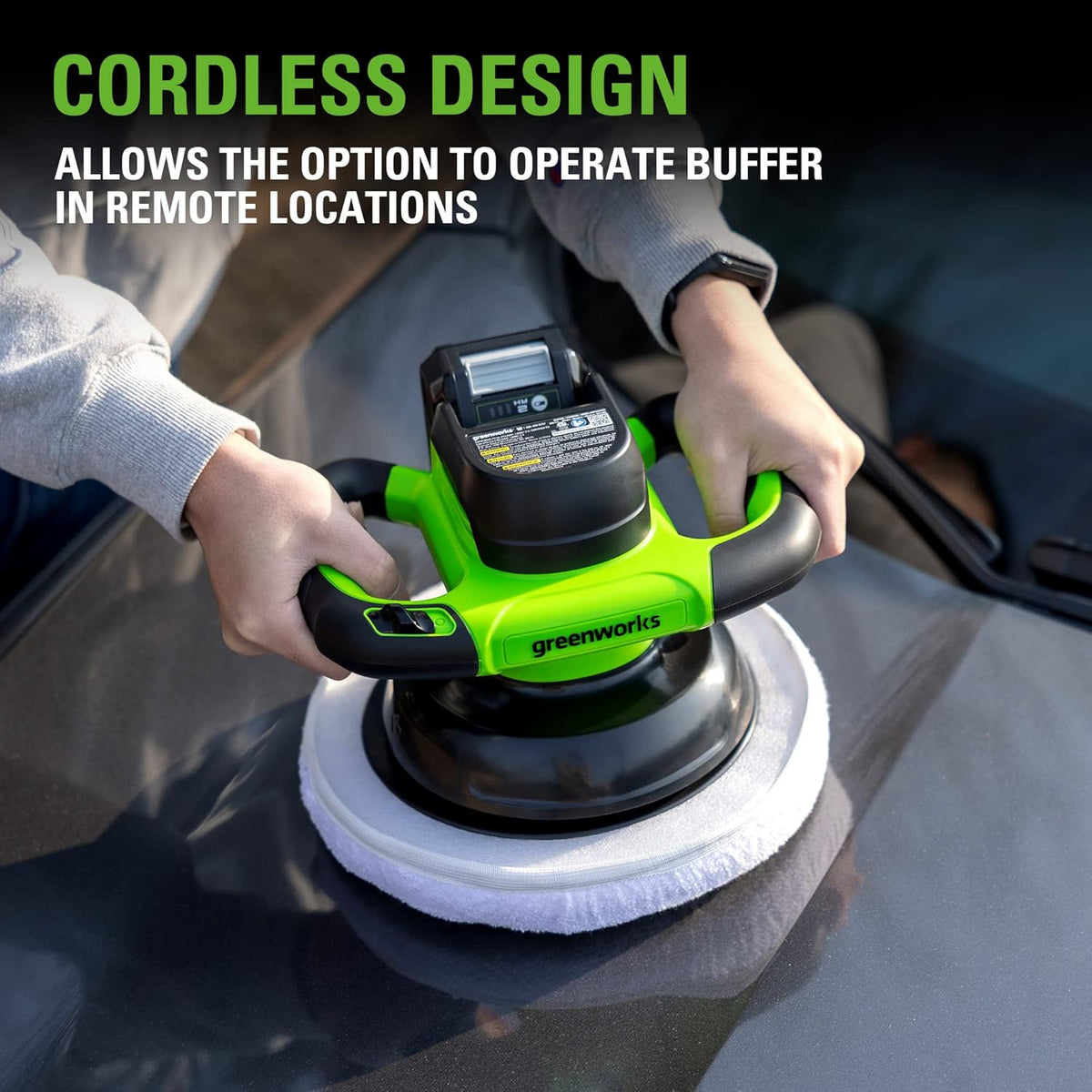 24V Cordless Car Buffer & Polisher 10-inch 2800 RPM P85182