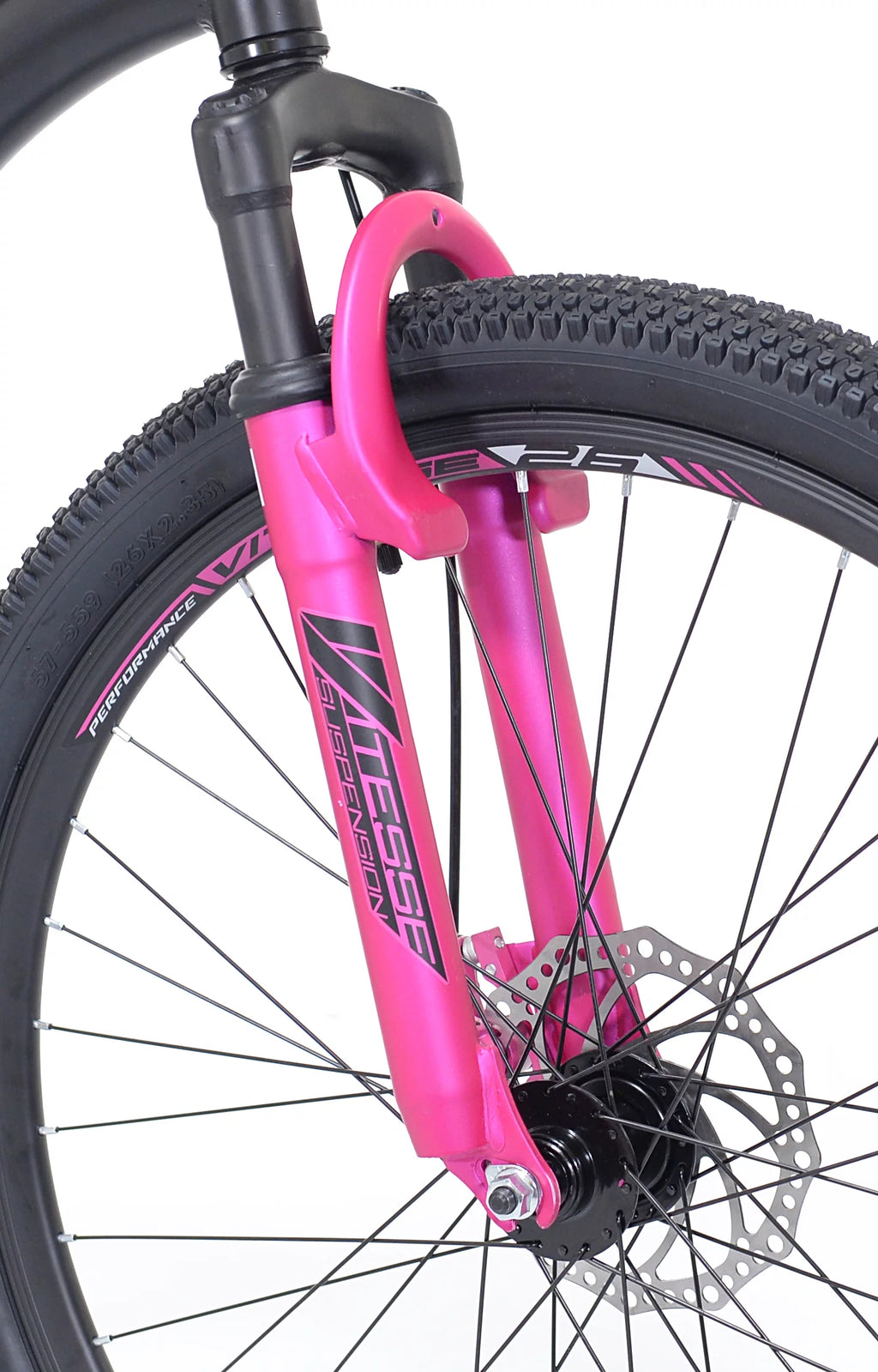 26 in. Black and Pink Mountain Bike S112