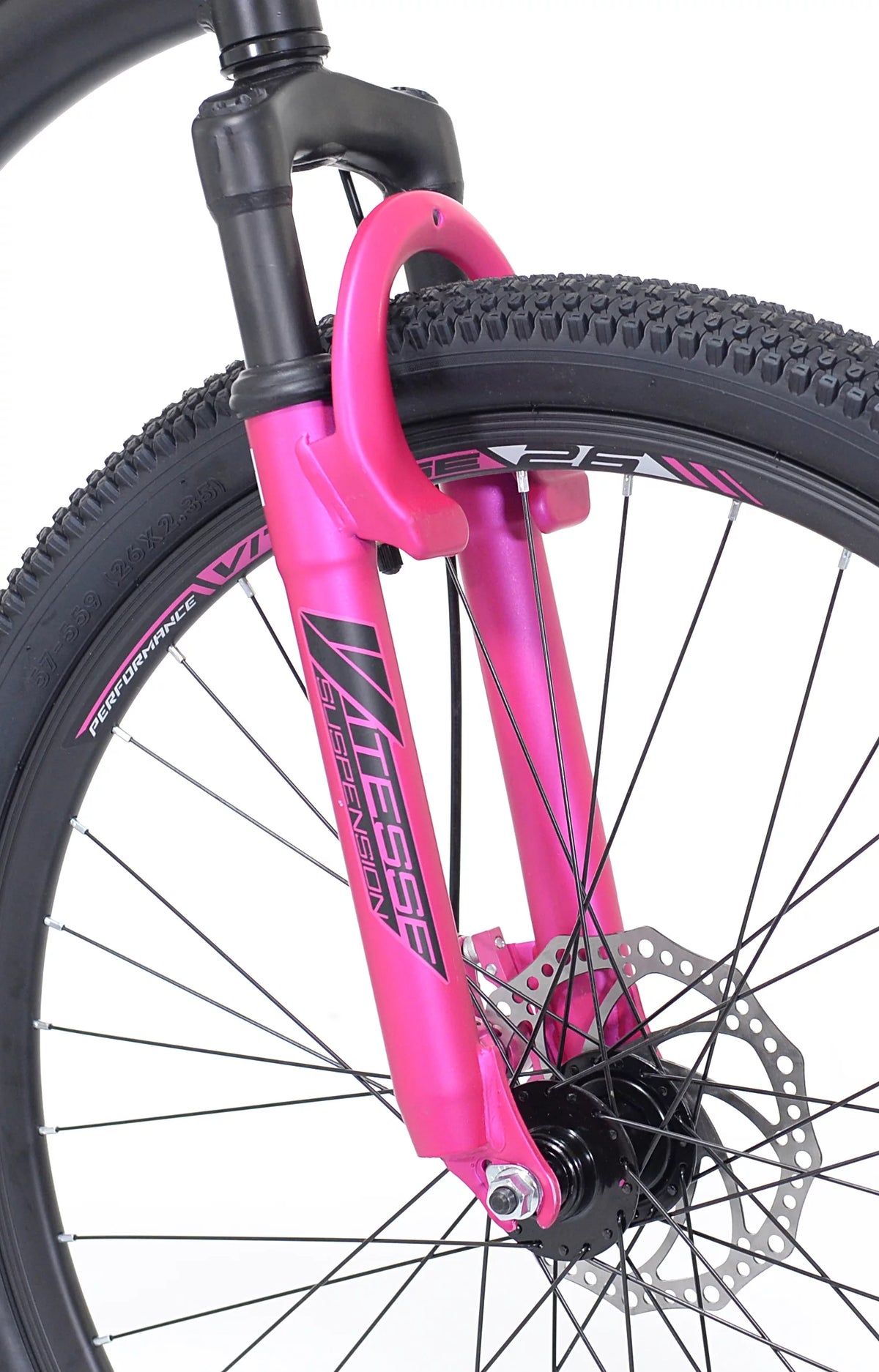 26 in. Black and Pink Mountain Bike S112