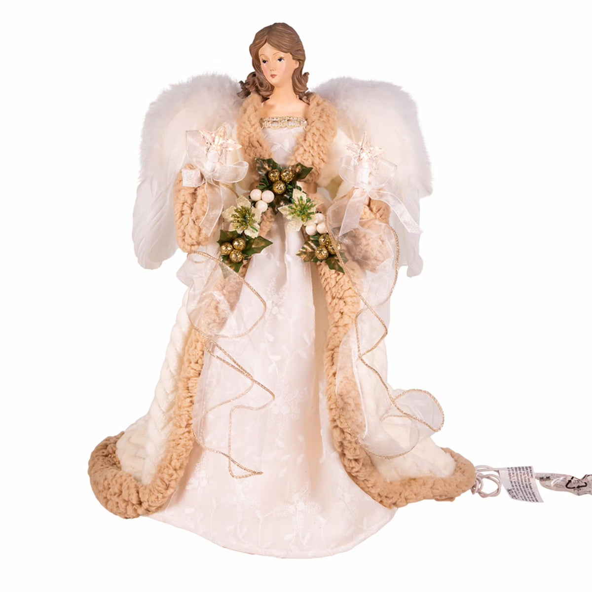 10-Light Rustic Angel Treetop K5160