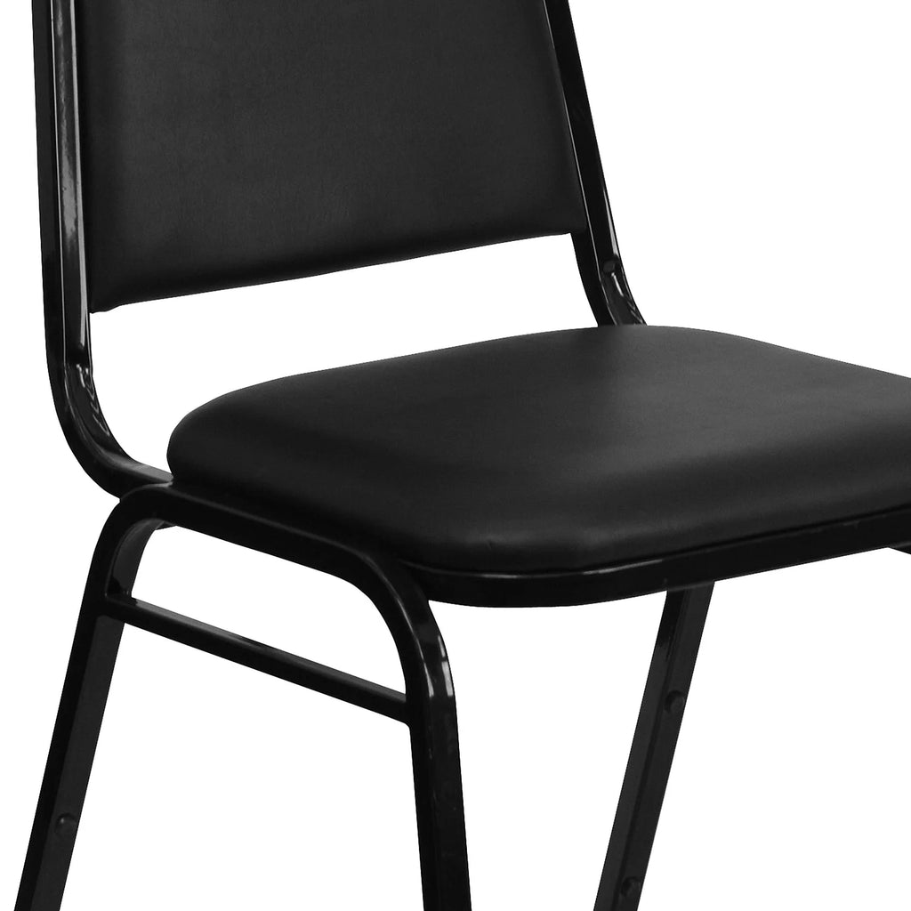 4 Pack Black Vinyl Stacking Banquet Chair Y9133
