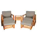 5-Pc. Acacia Wood Outdoor Chat Set T5650