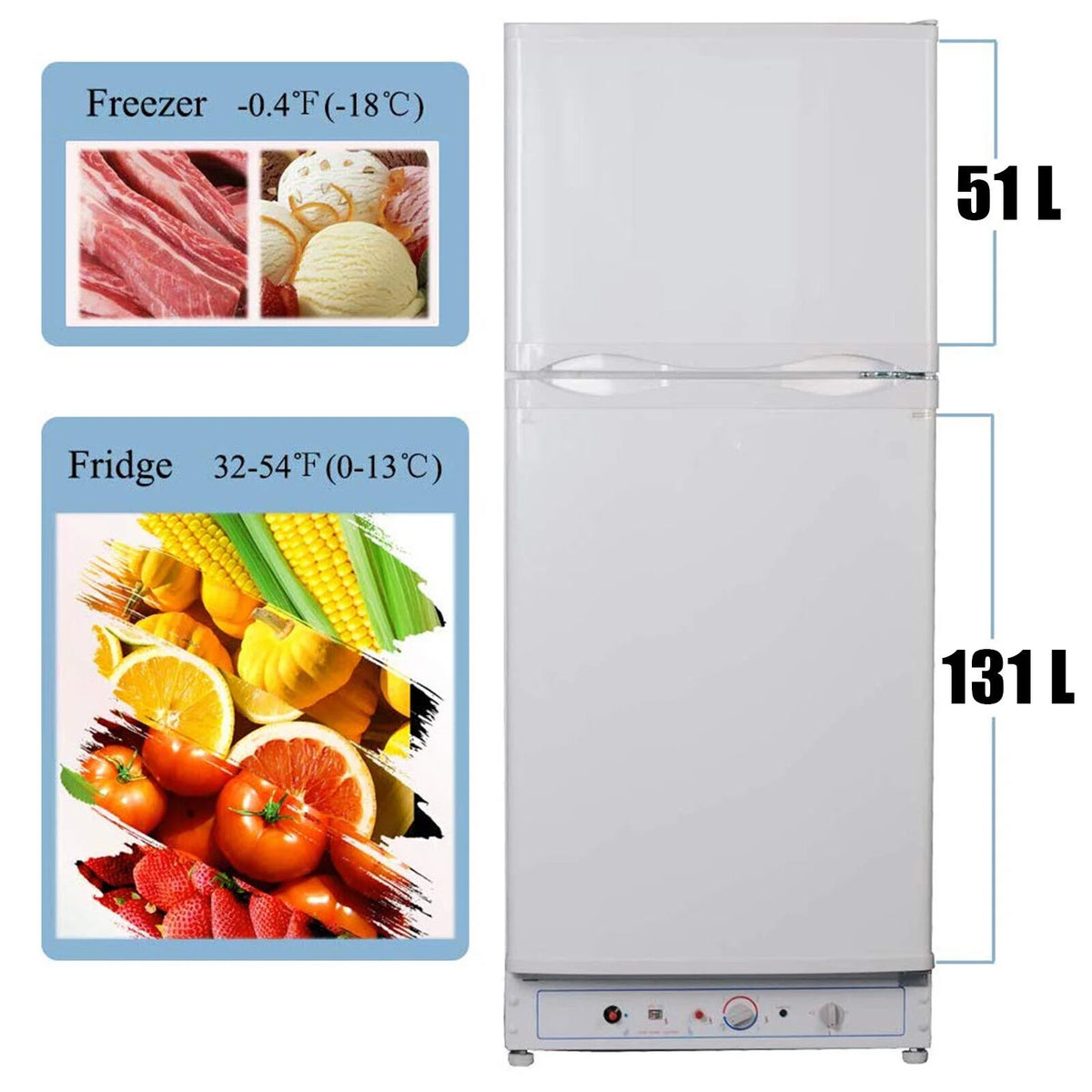 6.5 Cu ft Propane Gas Refrigerator with Freezer O924483