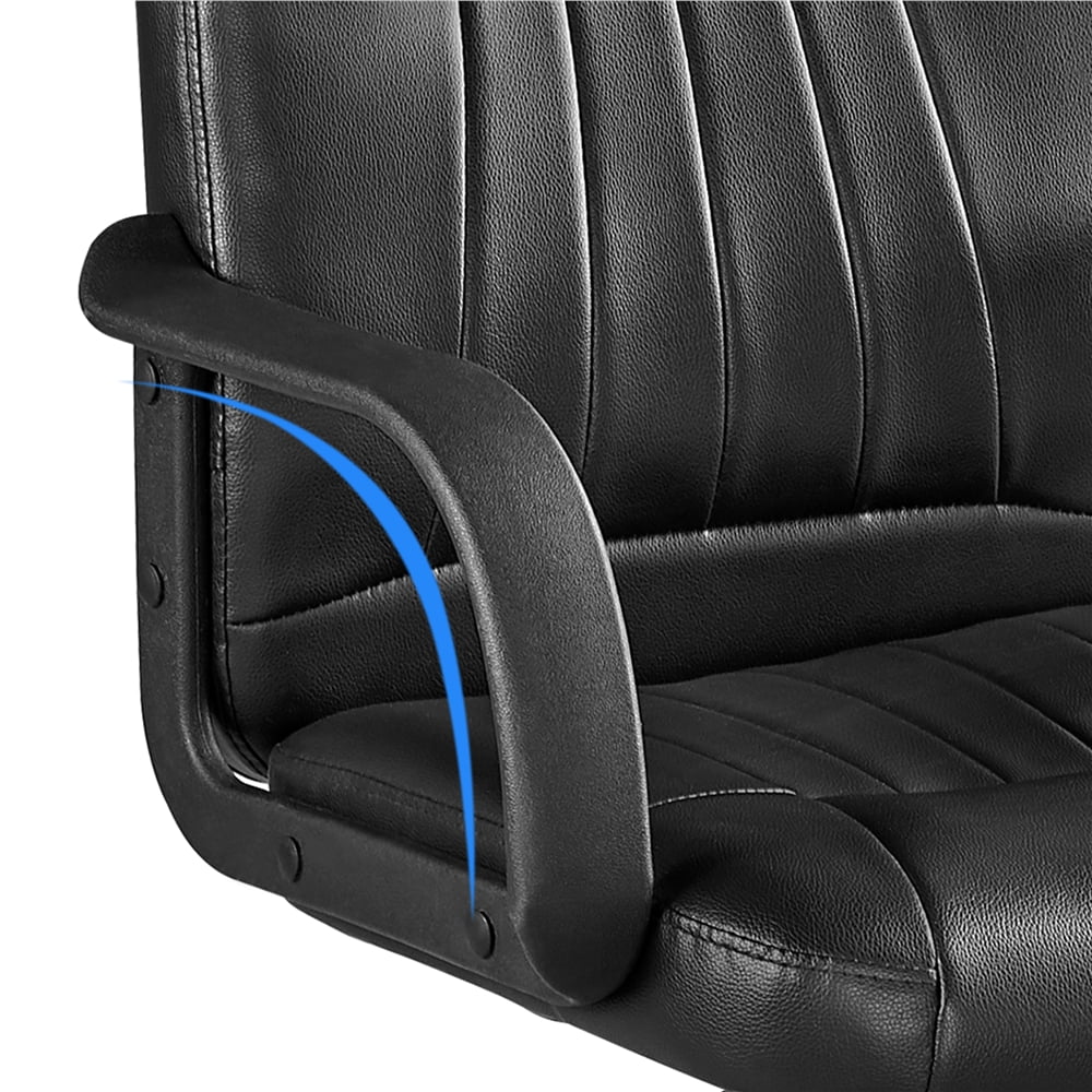 Black Faux Leather Adjustable Swivel Office Chair F723