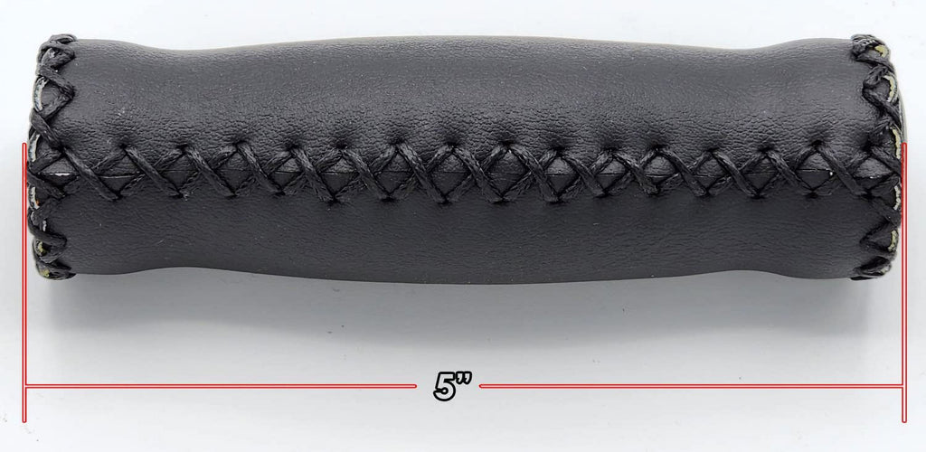 Black Leather Grips for 7/8" Handle Bars E969336
