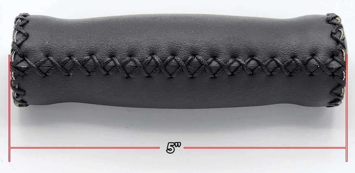 Black Leather Grips for 7/8" Handle Bars E969336
