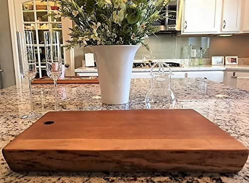Black Walnut Double Live Edge Wood Charcuterie Board F327533