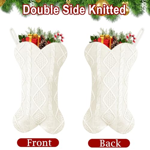 18 Inch Knitted Dog Christmas Stocking 3 Pack T7877