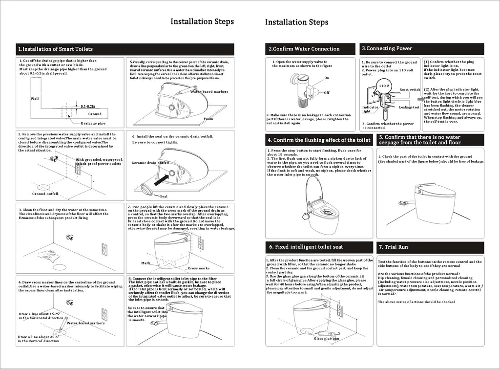 Smart Toilet with Bidet, Auto Open/Close Lid, Auto-Flush, Heater, Remote Control and Water Tank R456