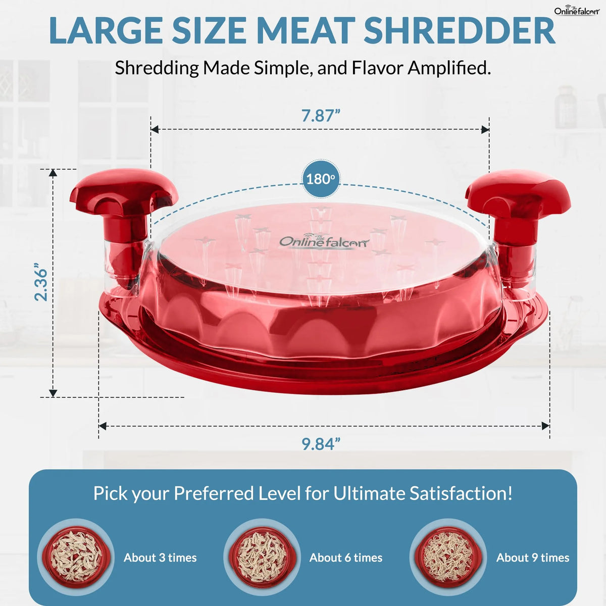 Chicken Shredder 10.8" Large Meat Shredder Z26001