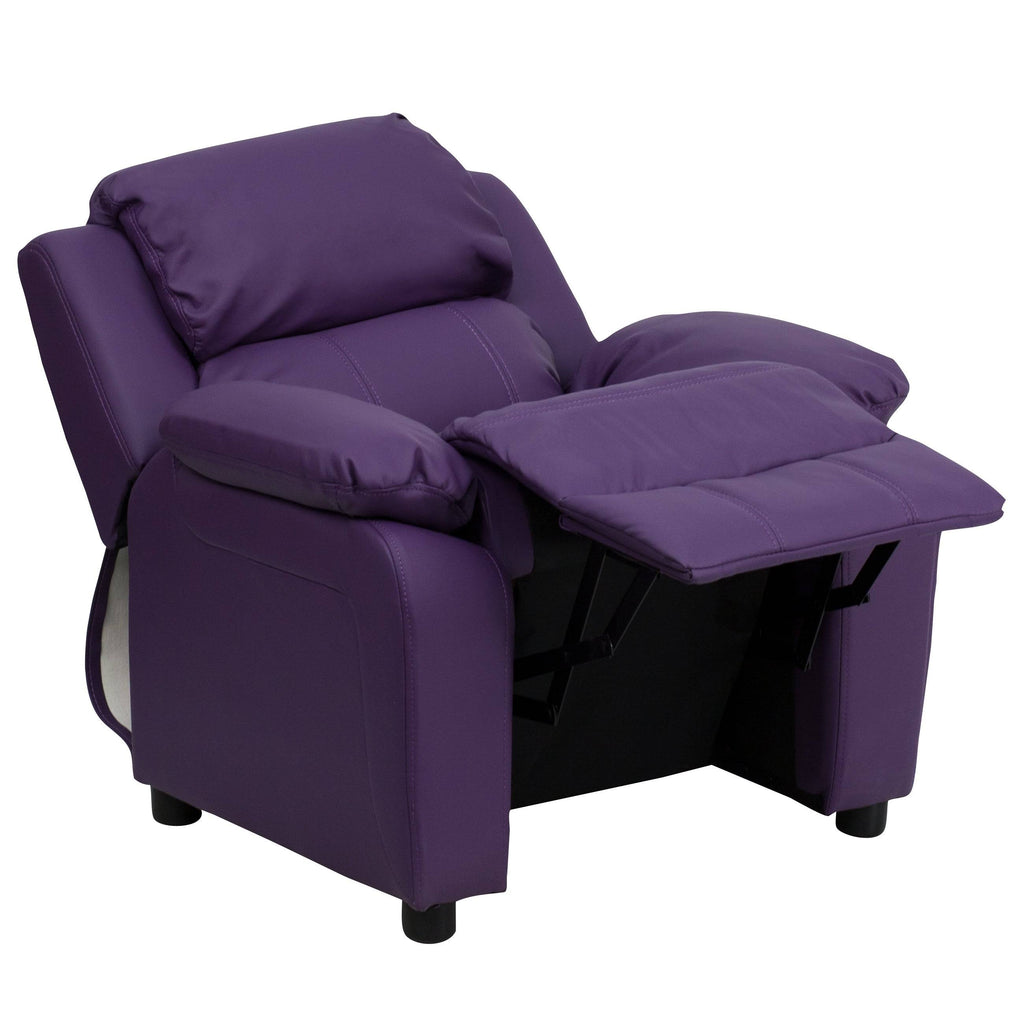Pink Vinyl Upholstered Recliner V1141
