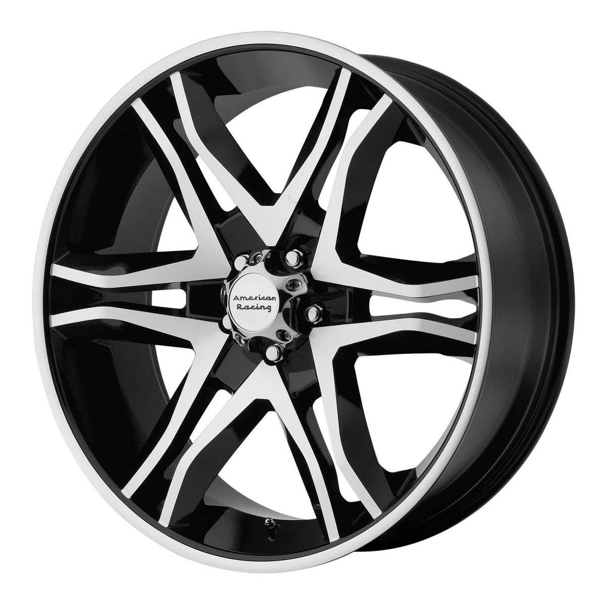 17x8 Gloss Black Machined Wheel P22306