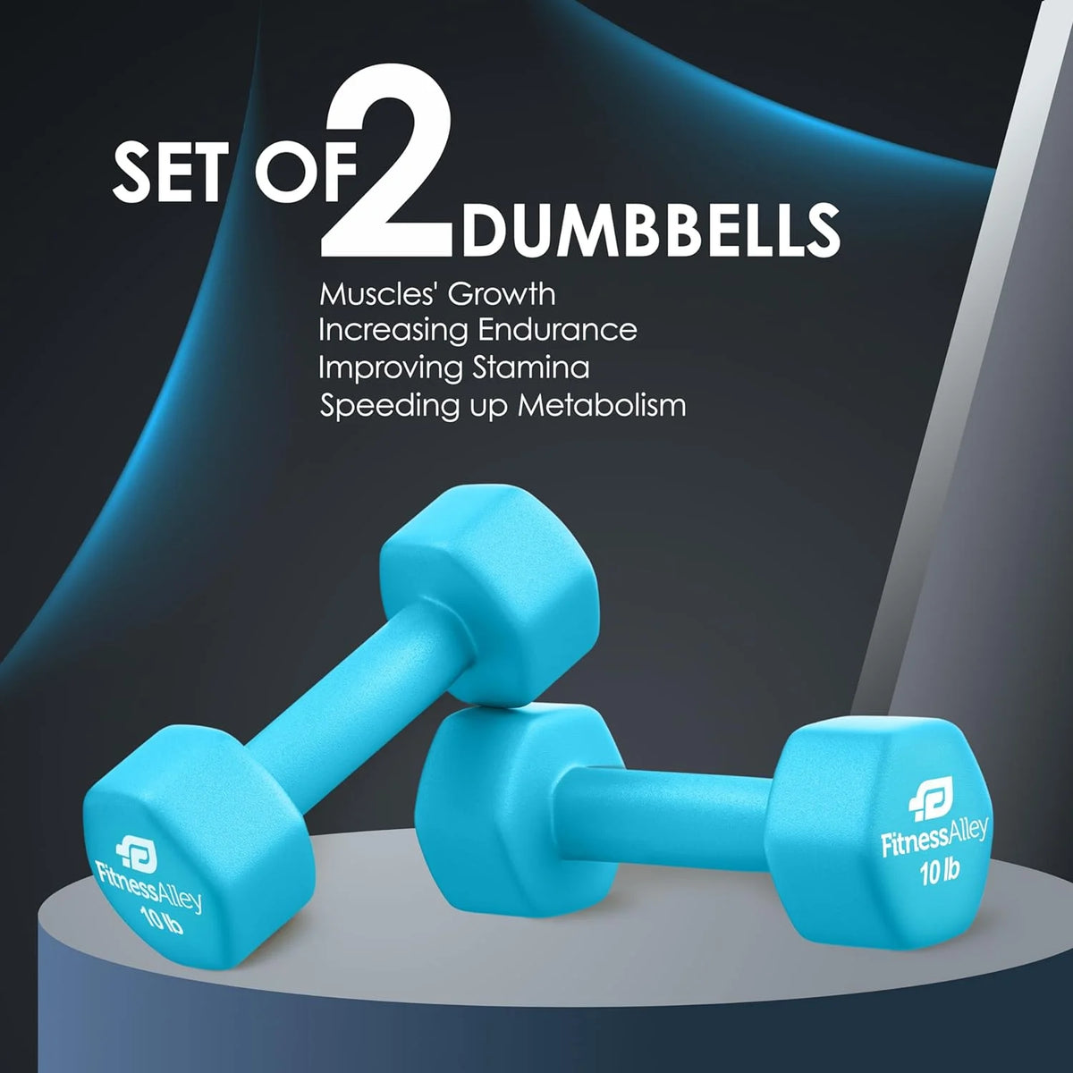 Neoprene Coated Dumbbells Set of 2 17.5 Pounds Y163637