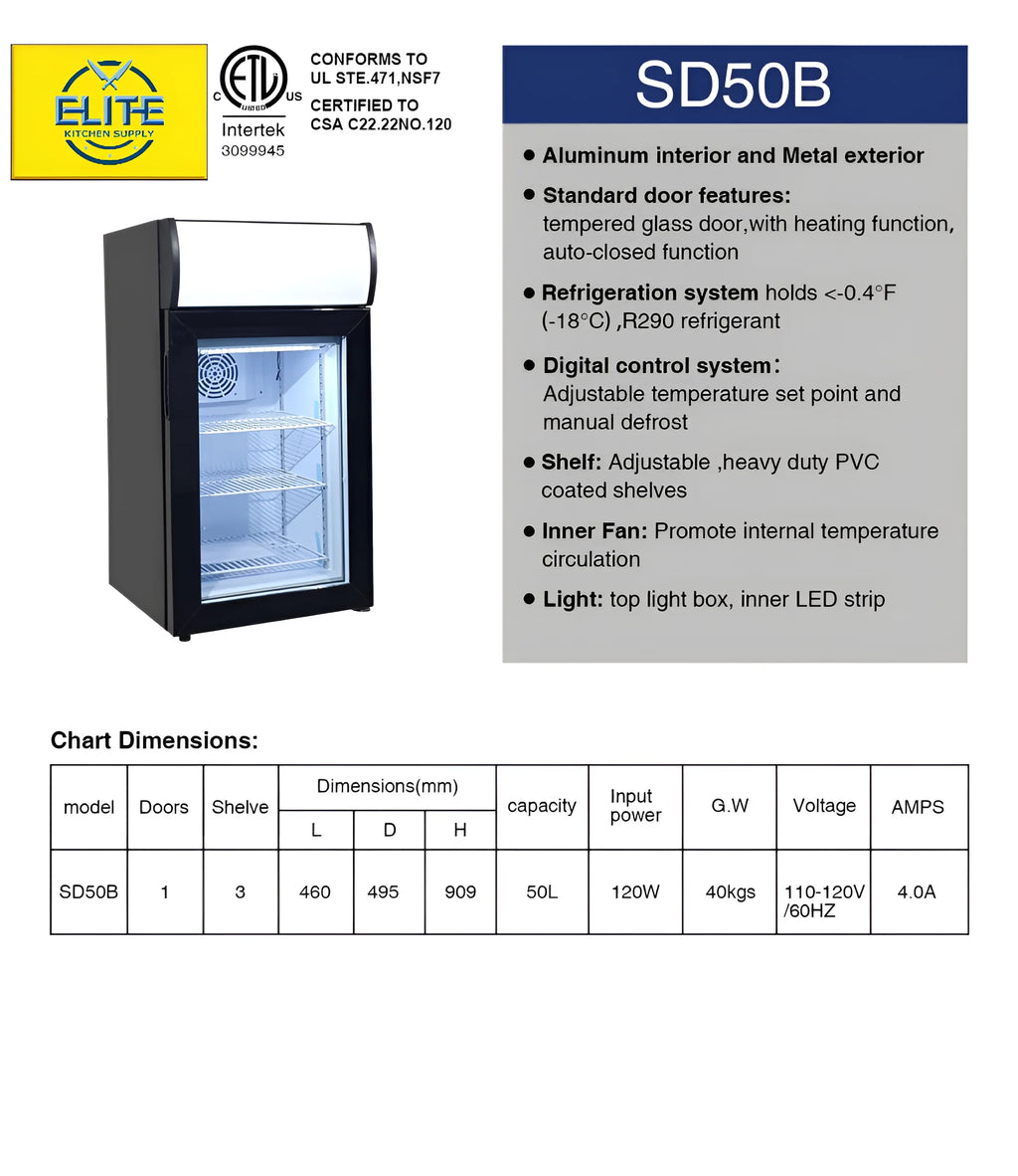 Countertop Glass Freezer, Wine Cooler Refrigerators K9721