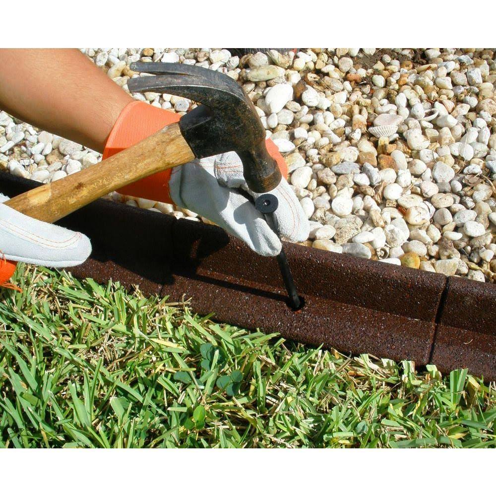 Green Rubber Landscape Edging 48-Count B96628