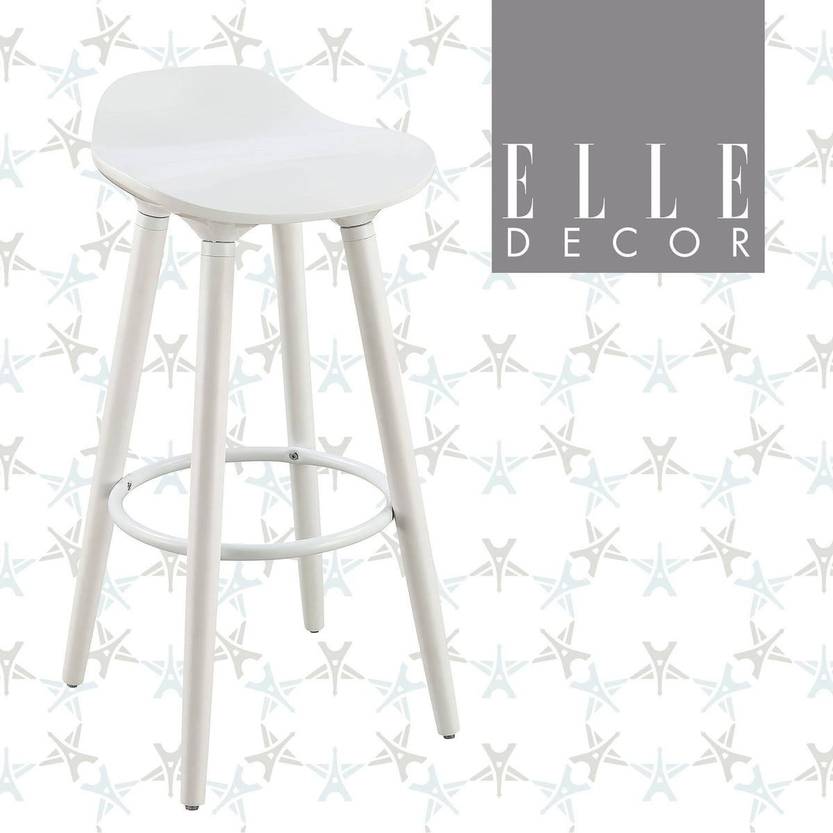 White Bar Stool J46989