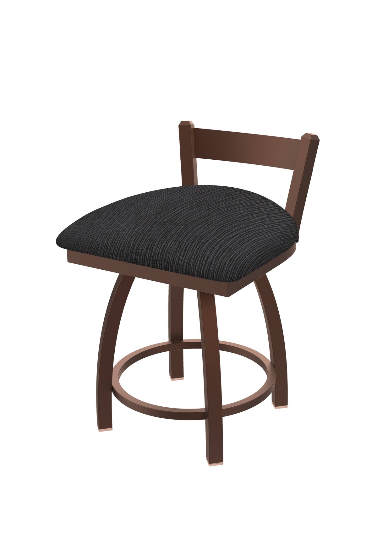 18 inch Low Back Swivel Vanity Stool with Bronze Finish U680
