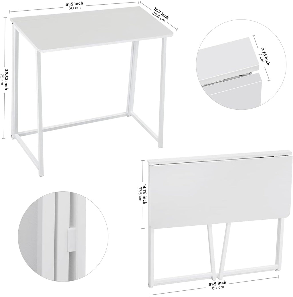 Folding Desk 31.5" Oak White I59460