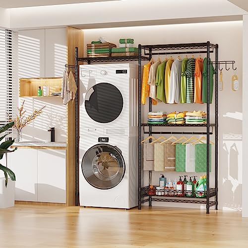 2 Tiers Adjustable Height Clothes Drying Rack H655