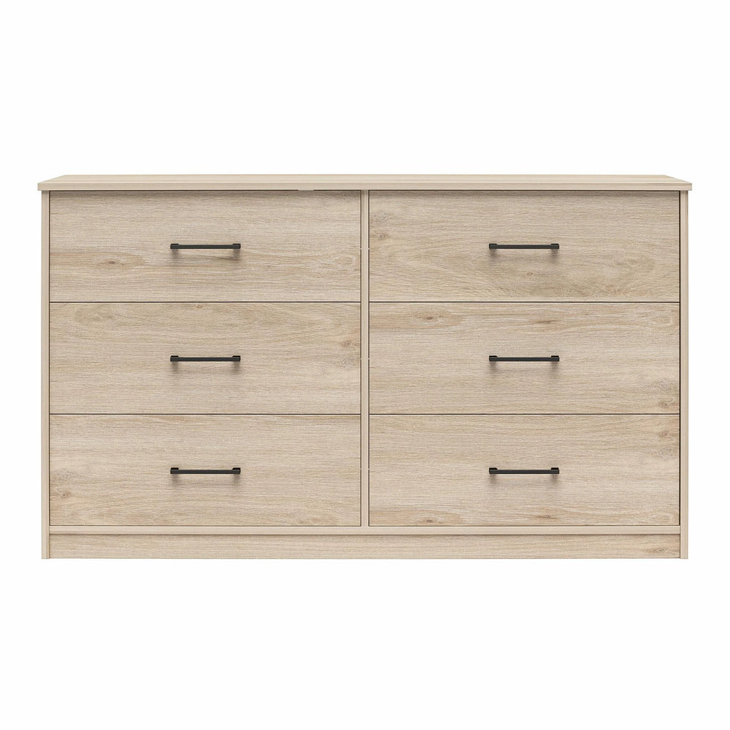 Black Oak 6 Drawer Dresser D41188