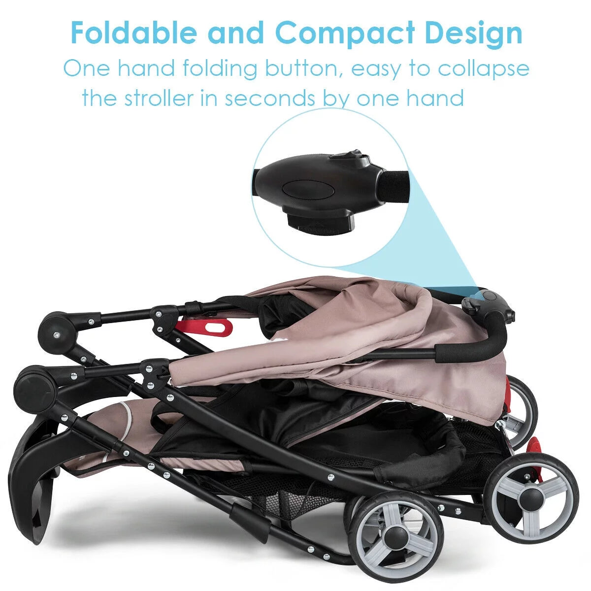 Foldable Lightweight Baby Stroller Pushchair L88681