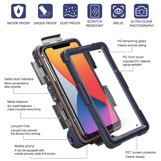 Waterproof Protective Case for Phones Up to 6.9 Inch H93329