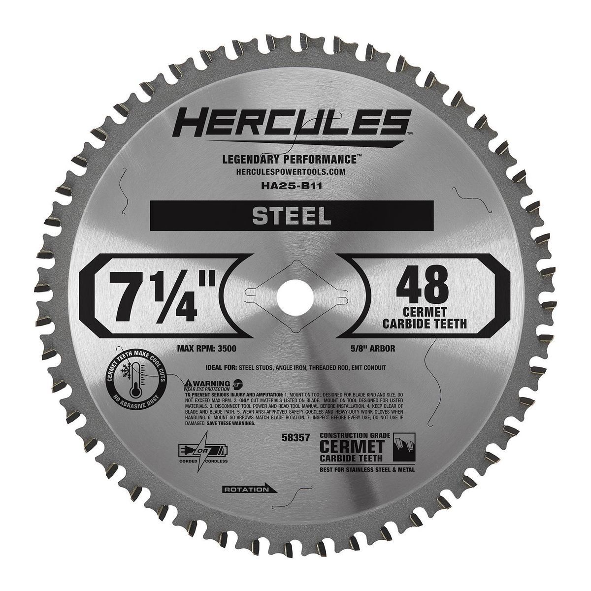 7-1/4 in. 48T Steel-Cutting Circular Saw Blade N936