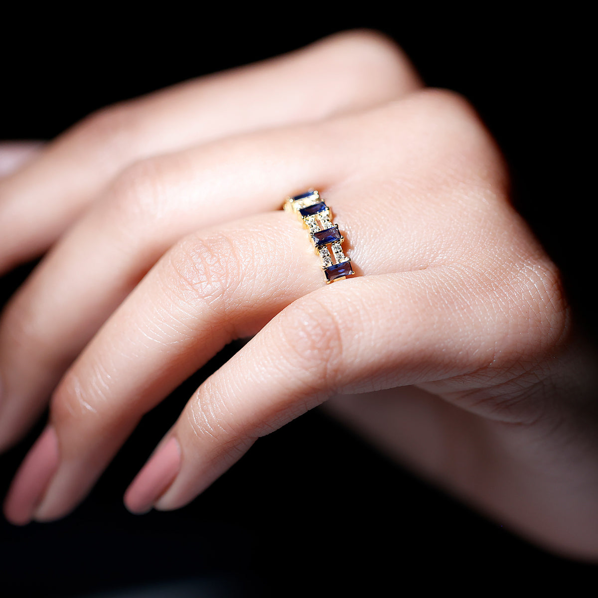 14K Yellow Gold Eternity Ring with Diamond N2171