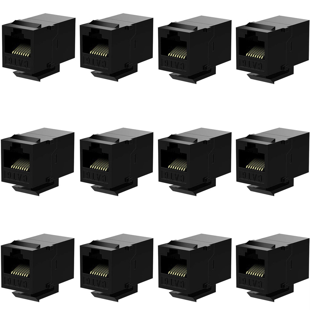 Black Cat6 Inline Coupler 6 Pack I263228