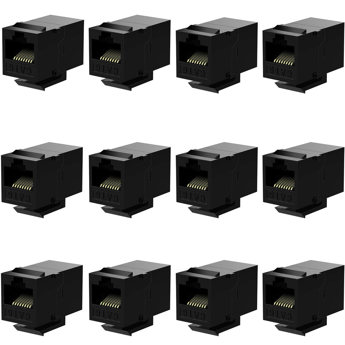 Black Cat6 Inline Coupler 6 Pack I263228